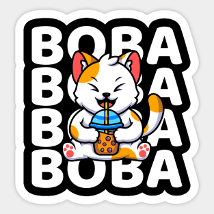 Boba Cat Sticker